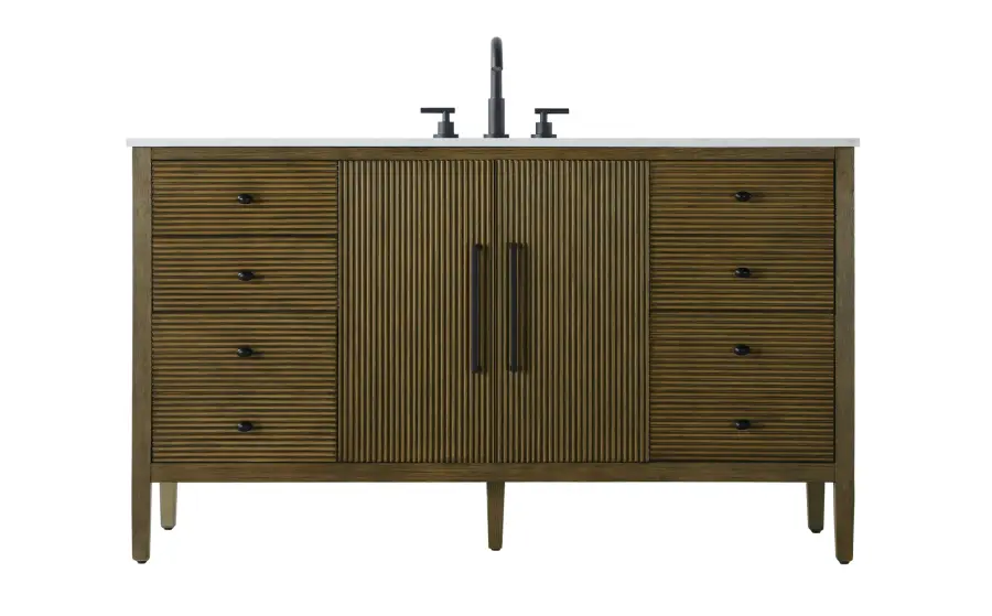 Blakely 60" Bathroom Vanity in Hazel Oak - Image 1