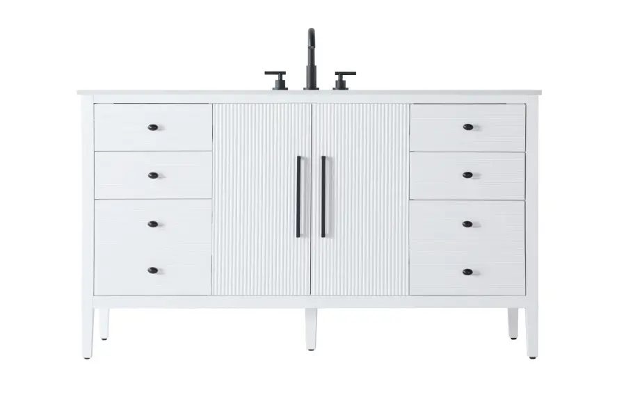 Blakely 60" Bathroom Vanity in White - Image 1