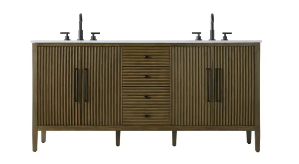 Blakely 72" Double Vanity in Hazel Oak - Image 1