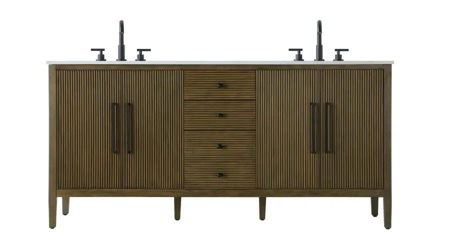 Blakely 72" Double Vanity in Hazel Oak - Image 1