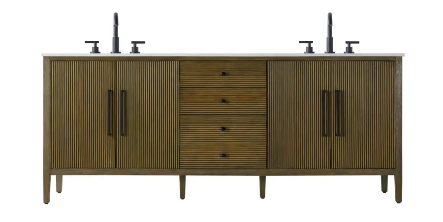 Blakely 84" Double Vanity in Hazel Oak - Image 1
