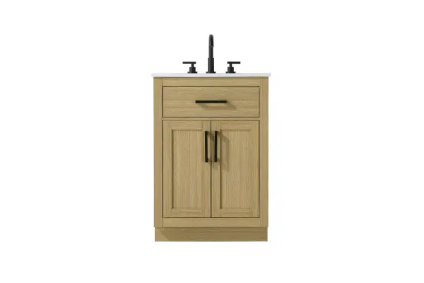 Dimensions
Length: 24"
Width: 22"
Height: 35"
Counter Top Length: 24"
Counter Top Width: 22"
Counter Top Height: 0.75"
Sink Width: 17.25"
Sink Depth: 11.5"
Sink Height: 7"
Sink Drain Hole Size: 1.75"
Faucet Hole Spacing: 8"3 Holes"
Specifications
Assembly Required: No
Base Material: Solid wood and MDF
Counter Top Edge Style: straight
Counter Top Finish: marble white
Distressed Finish: No
Drain Assembly Included: No
Faucet Included: No
Faucet Type: Widespread
Finish (Color): Honey Brown
Vanity Material: Solid Wood and MDF
Hardware Finish: black
Harware Material: Aluminum alloy
Number of Faucet Holes: 3
Number of Sinks: 1
Product Shape: Rectangle
Product Type: Bathroom Vanities
Product Warranty: 1 year limited
Sink Mounting Type: Undermount
Vanity Backsplash: NO
Vanity Mounting Type: Free-Standing
99
Wire Included: No
Wood Type: Rubber wood
Shipment type: Oversized Ground
US Shipping Cost: $142.00
Drawers
Drawers Included: yes
Number of Drawers: 1
False Drawers: no
Drawer Width: 19
Drawer Depth: 4.5
Drawer Height: 6
Drawer Handle Designs: Bar pulls
Shelves
Number of Shelves: 1
Shelf Width: 19
Cabinets
Number of Cabinets: 1
Cabinet Interior Width: 19
Cabinet Interior Depth: 17
Cabinet Interior Height: 20