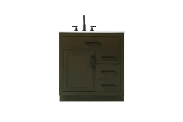 Dimensions
Length: 32"
Width: 22"
Height: 35"
Counter Top Length: 32"
Counter Top Width: 22"
Counter Top Height: 0.75"
Sink Width: 17.25"
Sink Depth: 11.5"
Sink Height: 7"
Sink Drain Hole Size: 1.75"
Faucet Hole Spacing: 8"3 Holes"
Specifications
Assembly Required: No
Base Material: Solid wood and MDF
Counter Top Edge Style: straight
Counter Top Finish: marble white
Distressed Finish: No
Drain Assembly Included: No
Faucet Included: No
Faucet Type: Widespread
Finish (Color): Mocha Brown
Vanity Material: Solid Wood and MDF
Hardware Finish: black
Harware Material: Aluminum alloy
Number of Faucet Holes: 3
Number of Sinks: 1
Product Shape: Rectangle
Product Type: Bathroom Vanities
Product Warranty: 1 year limited
Sink Mounting Type: Undermount
Vanity Backsplash: NO
Vanity Mounting Type: Free-Standing
136
Wire Included: No
Wood Type: Rubber wood
Shipment type: LTL
US Shipping Cost: $152.00
Drawers
Drawers Included: yes
Number of Drawers: 3
False Drawers: no
Drawer Width: dw1:27 dw2:11.5 dw3:11.5
Drawer Depth: dw1:4.5 dw2:15 dw3:15
Drawer Height: dw1:6 dw2:6 dw3:13
Drawer Handle Designs: Bar pulls
Shelves
Number of Shelves: 1
Shelf Width: 14.5
Cabinets
Number of Cabinets: 1
Cabinet Interior Width: 14.5
Cabinet Interior Depth: 17
Cabinet Interior Height: 20