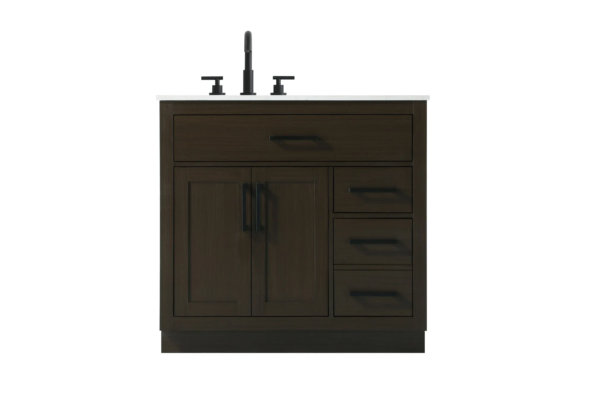 Alden 36" Bathroom Vanity in Mocha Brown