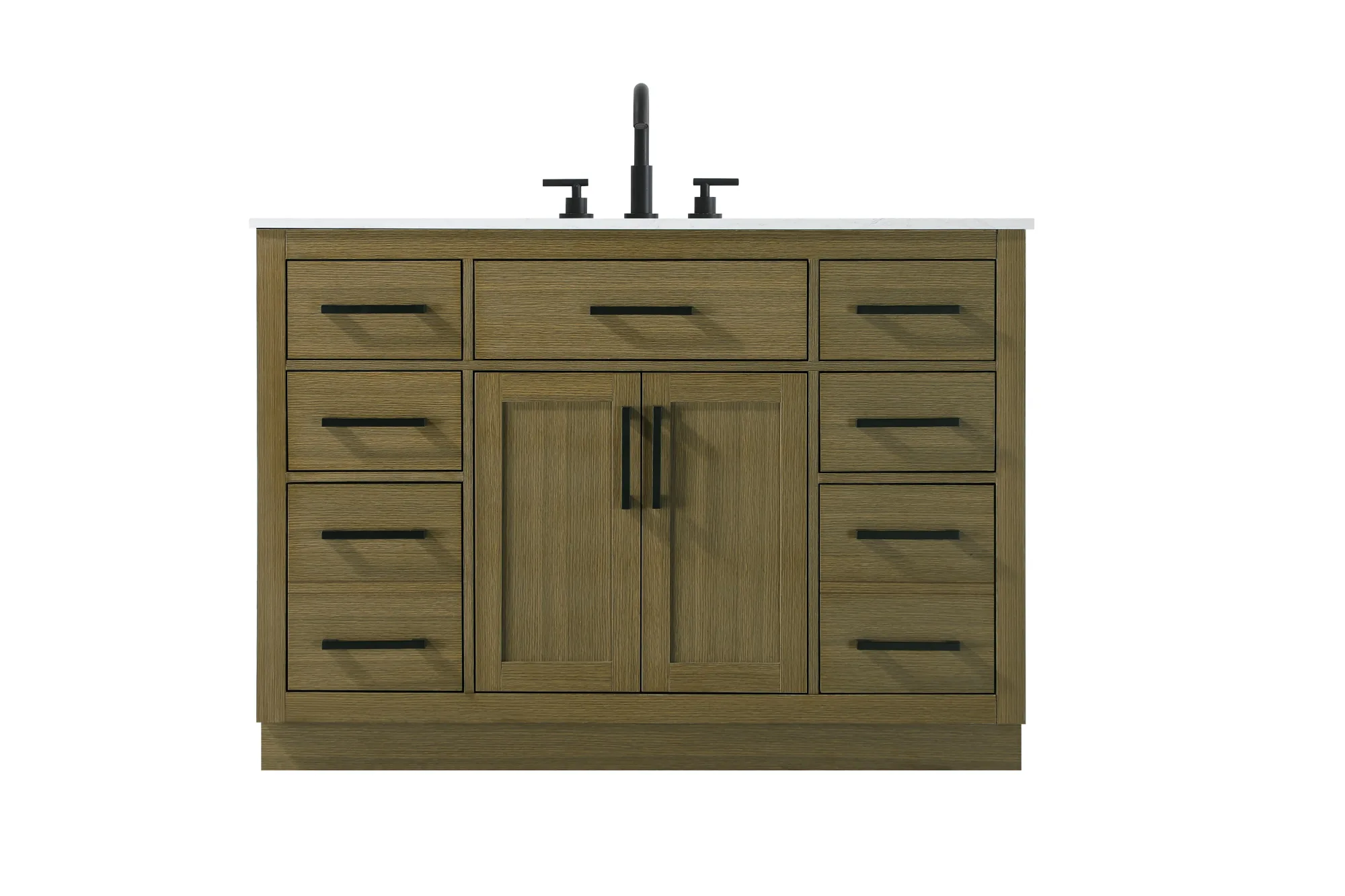 Alden 48" Bathroom Vanity in Chestnut Brown