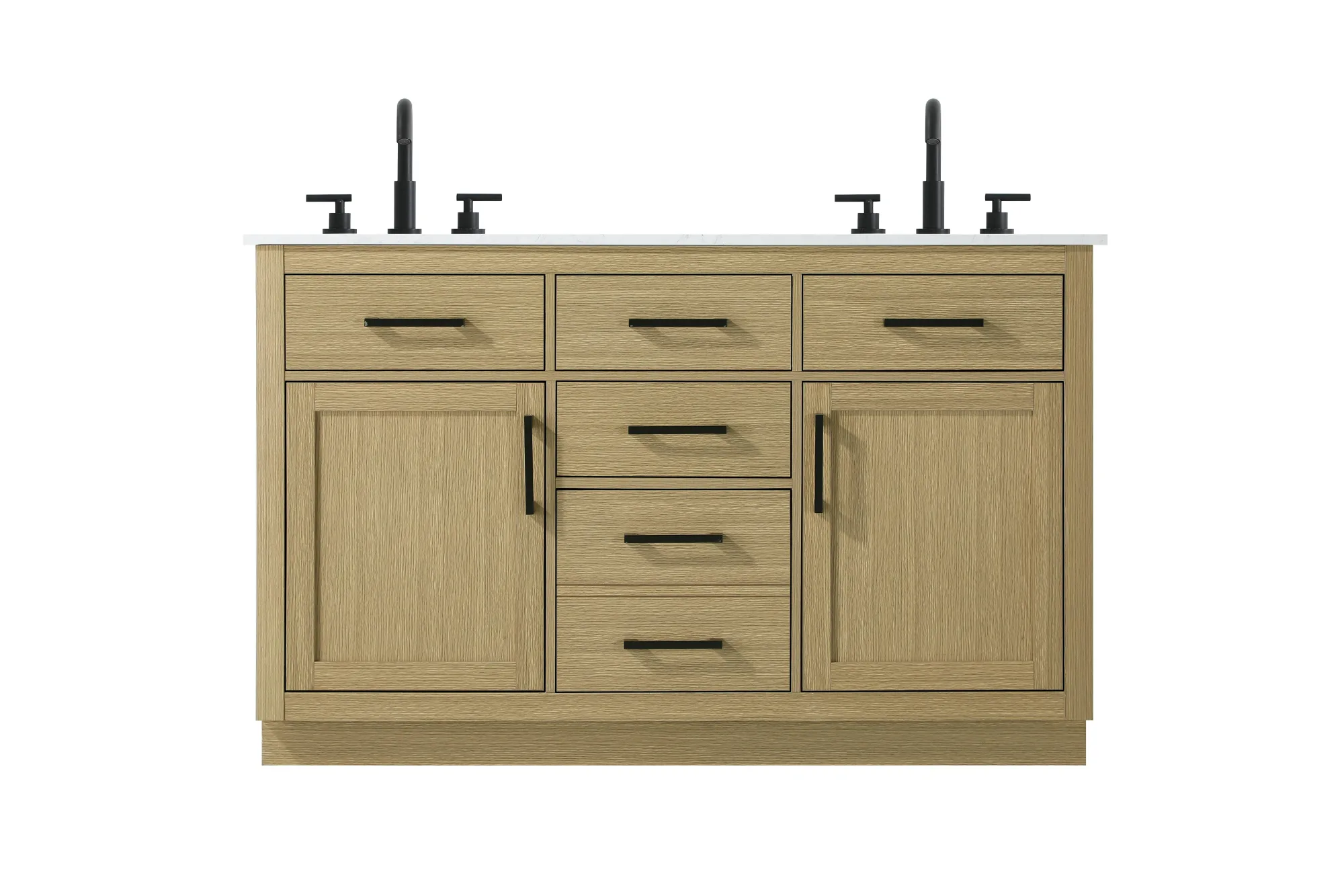 Alden 54" Bathroom Vanity in Honey Brown