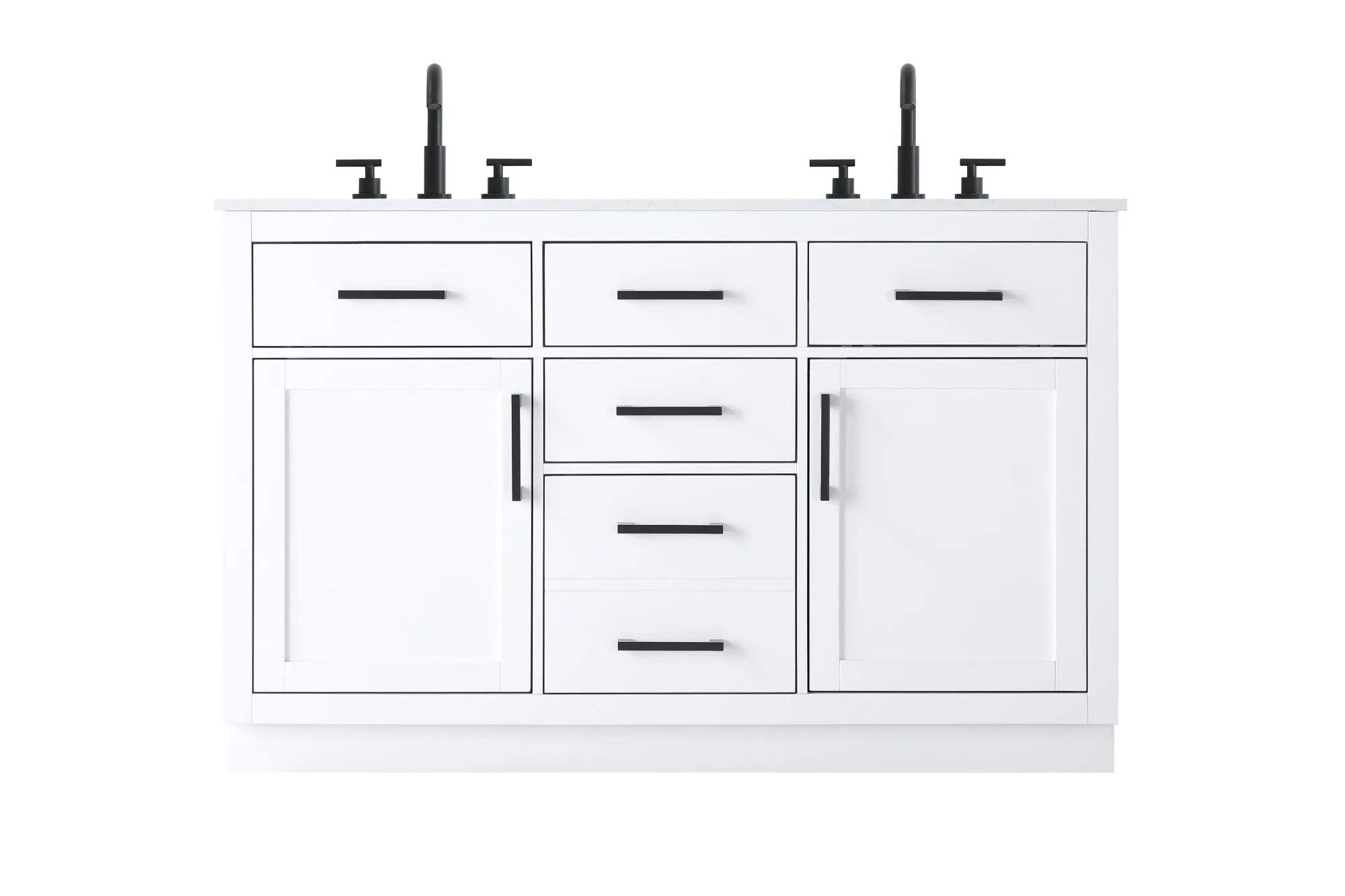 Alden 54" Bathroom Vanity in White
