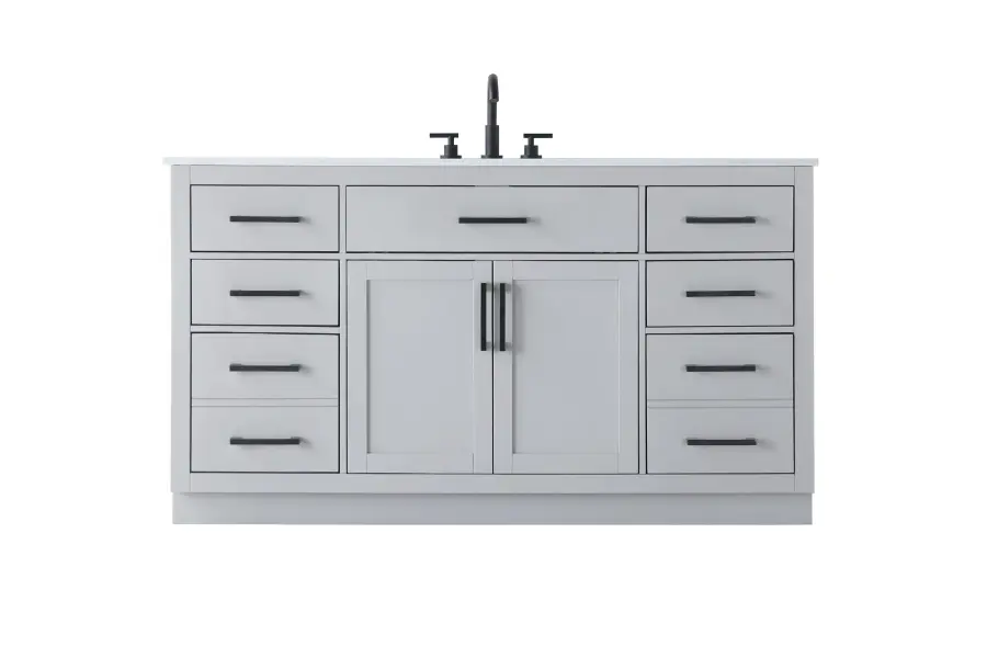 Alden 60" Bathroom Vanity in Grey - Image 1