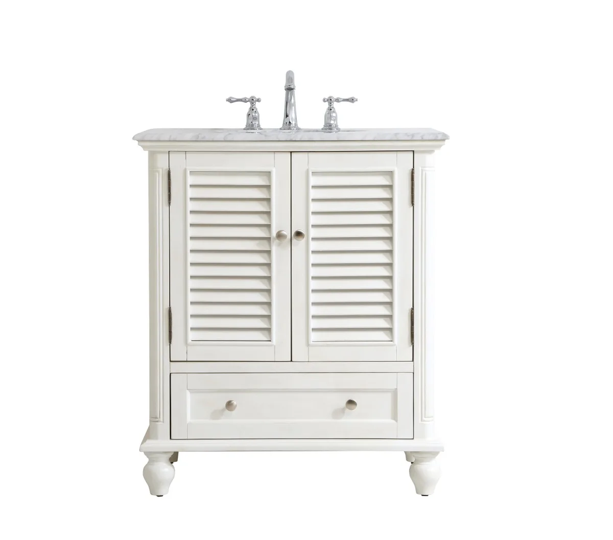Rhodes 30" Single Bathroom Vanity in Antique White