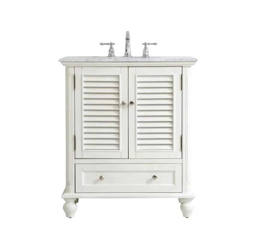 Rhodes 30" Single Bathroom Vanity in Antique White
