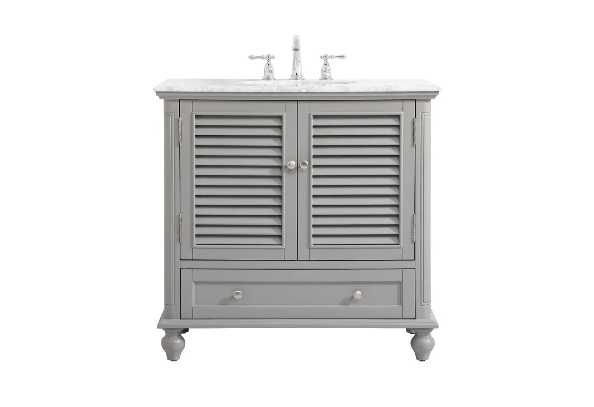 Rhodes Vanity Sink Set in Grey