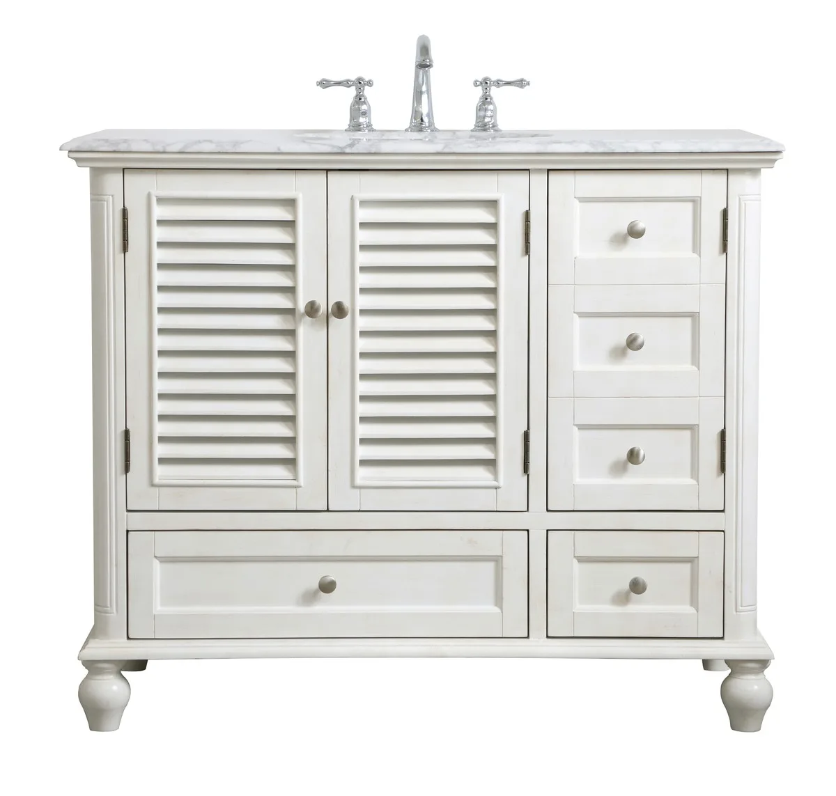 Rhodes Single Bathroom Vanity in antique white