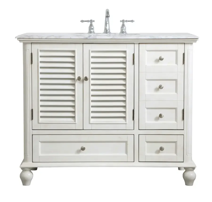 Rhodes 42" Single Bathroom Vanity in Antique White