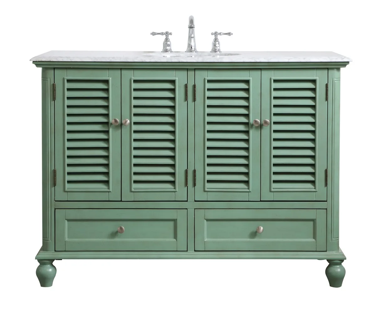 Rhodes Single Bathroom Vanity in vintage mint