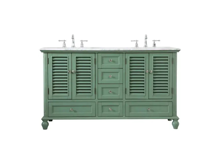 Rhodes 60" Double Vanity in Vintage Mint