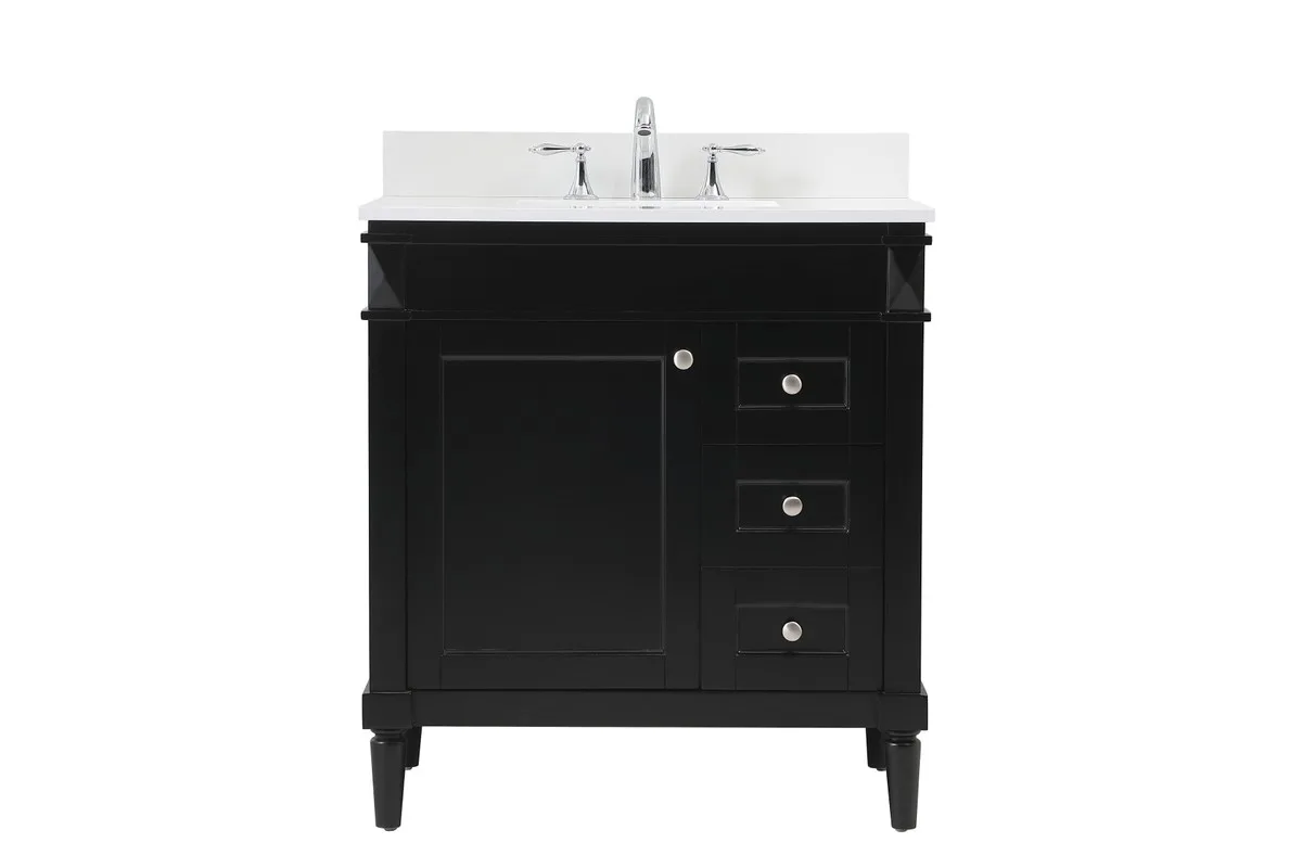 Bennett 32" Single Bathroom Vanity in Black