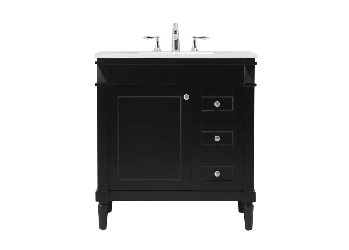Bennett 32" Single Bathroom Vanity in Black