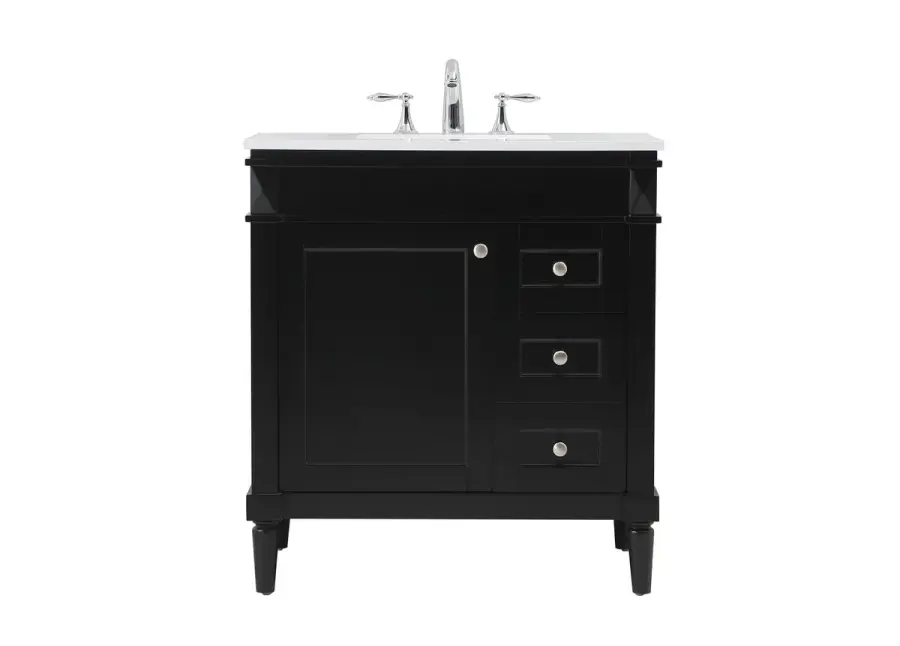 Bennett 32" Single Bathroom Vanity in Black