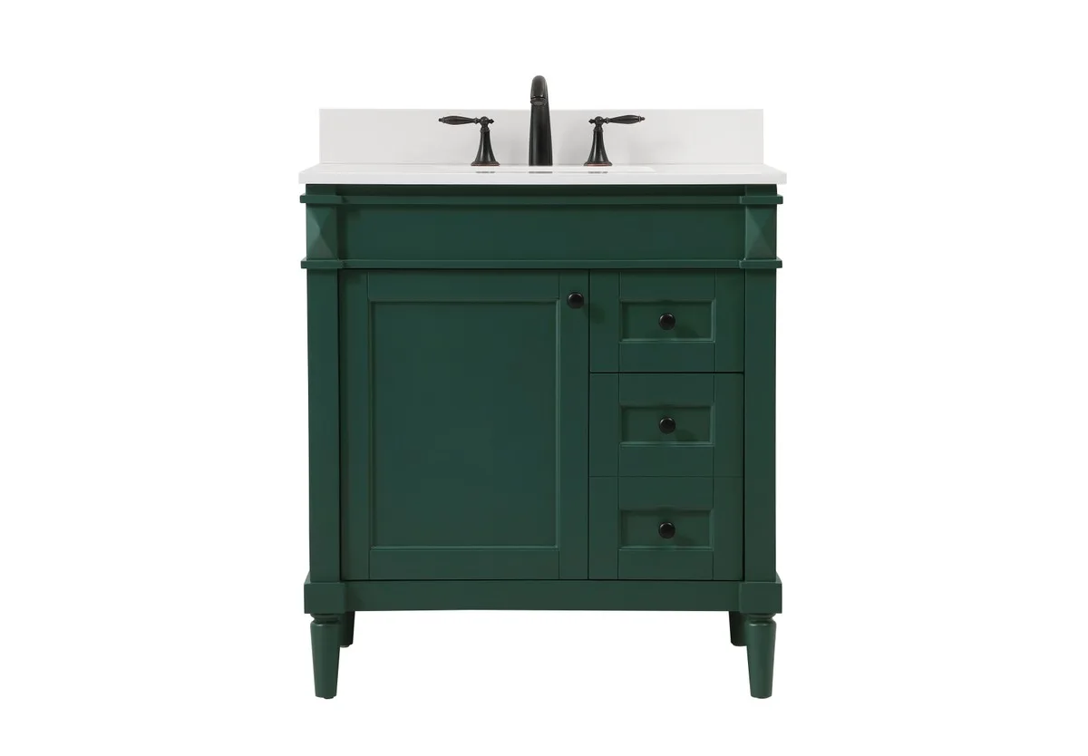 Bennett 32" Single Bathroom Vanity in Green