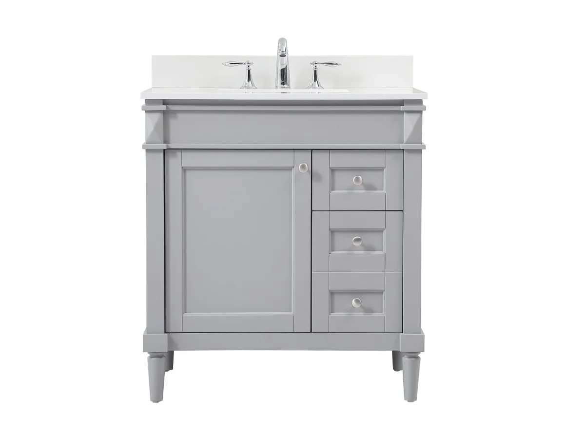 Bennett 32" Single Bathroom Vanity in Grey