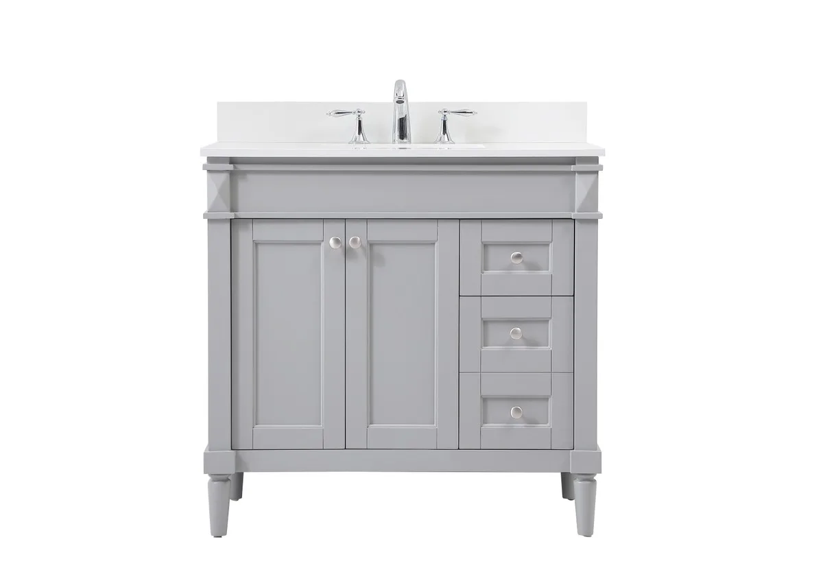 Bennett 36" Single Bathroom Vanity in Grey