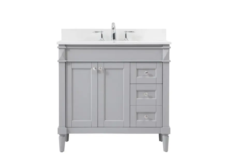 Bennett 36" Single Bathroom Vanity in Grey