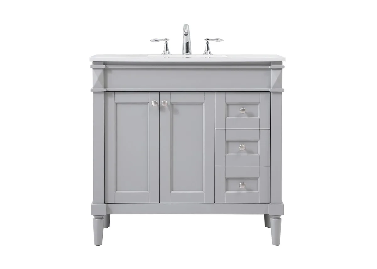 Bennett 36" Single Bathroom Vanity in Grey
