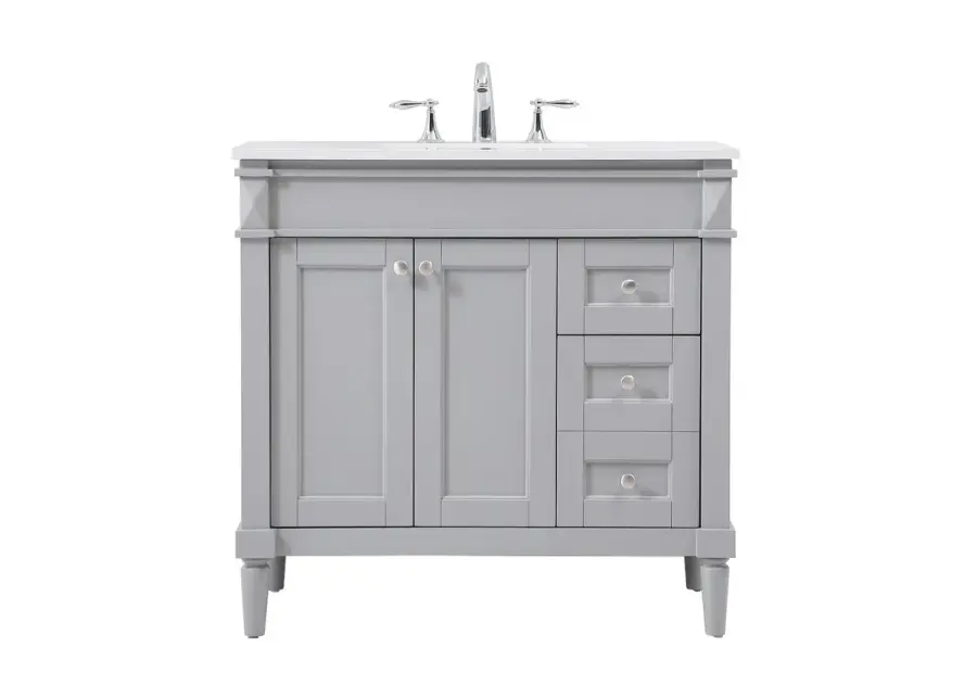 Bennett 36" Single Bathroom Vanity in Grey