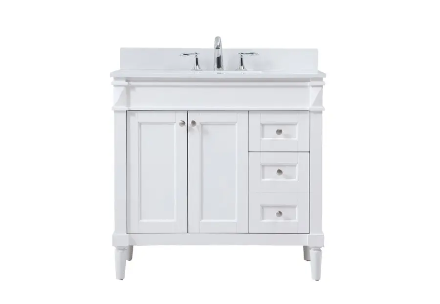 Bennett 36" Single Bathroom Vanity in White