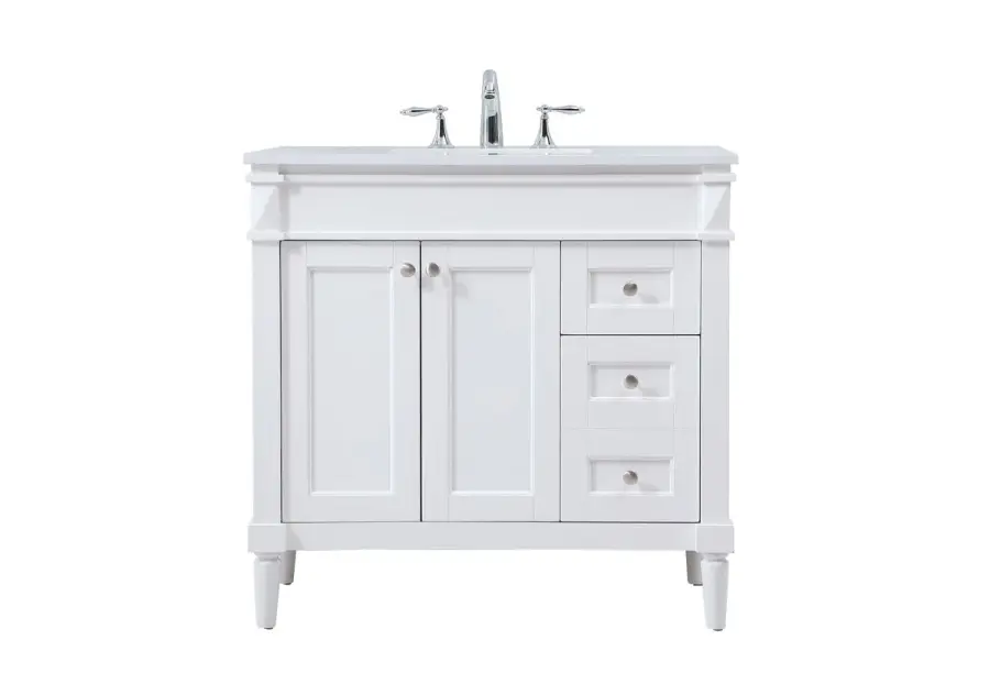 Bennett 36" Single Bathroom Vanity in White
