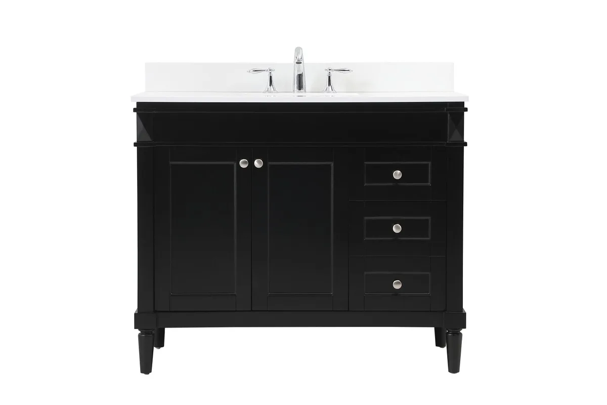 Bennett Single Bathroom Vanity in black