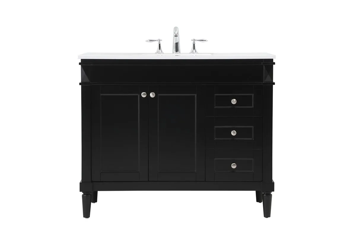 Bennett Single Bathroom Vanity in black