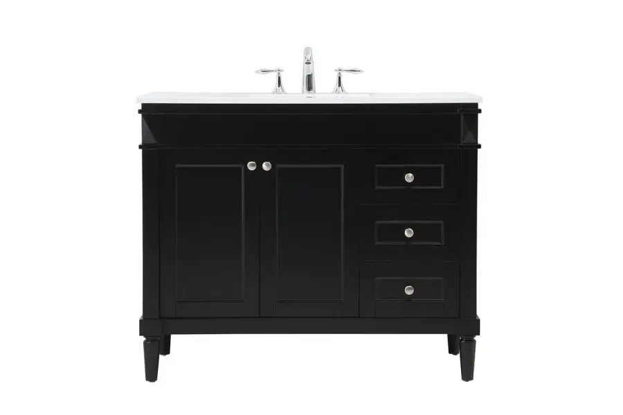 Bennett 42" Single Bathroom Vanity in Black