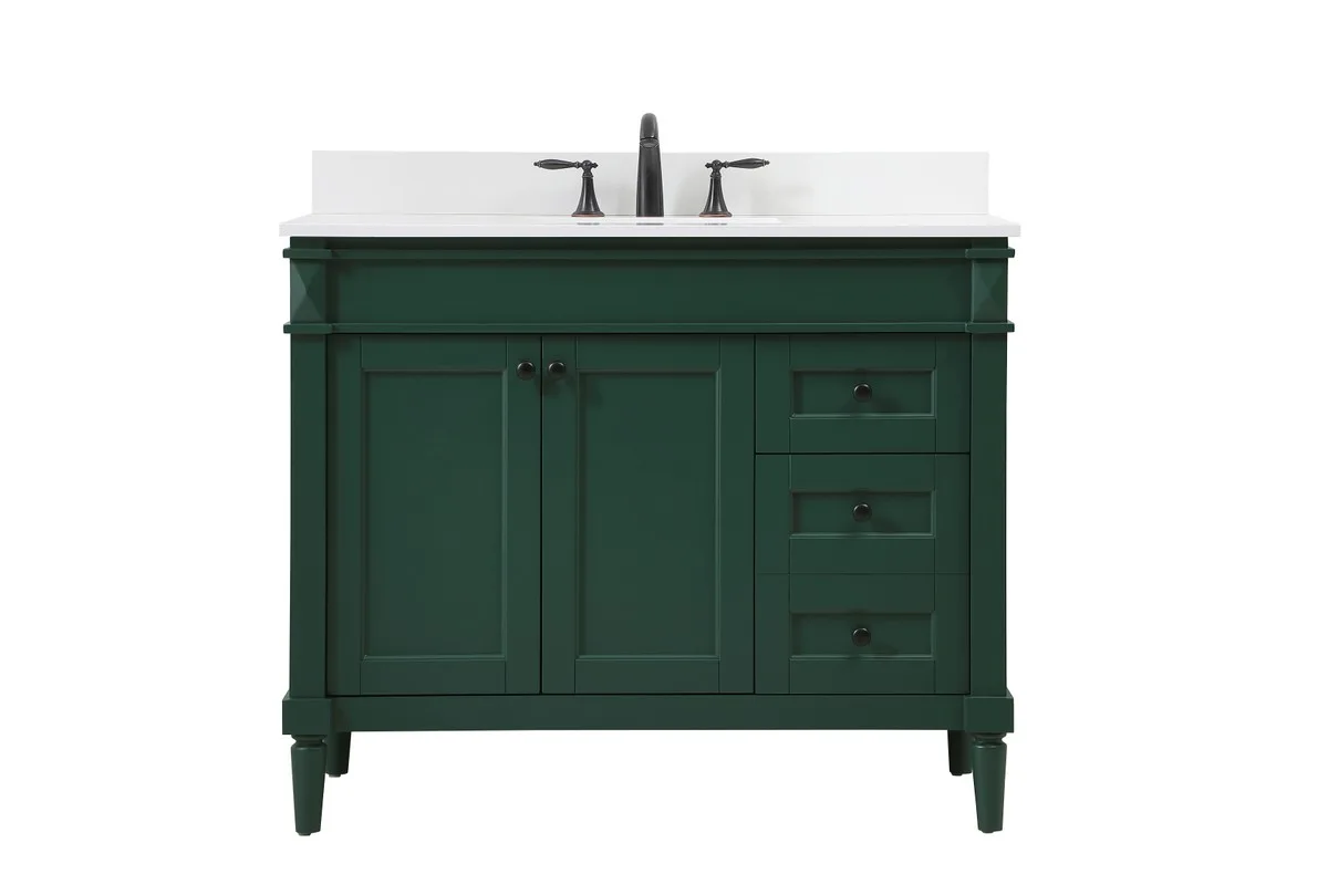 Bennett Single Bathroom Vanity in Green