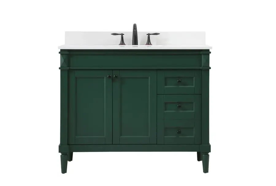 Bennett 42" Single Bathroom Vanity in Green