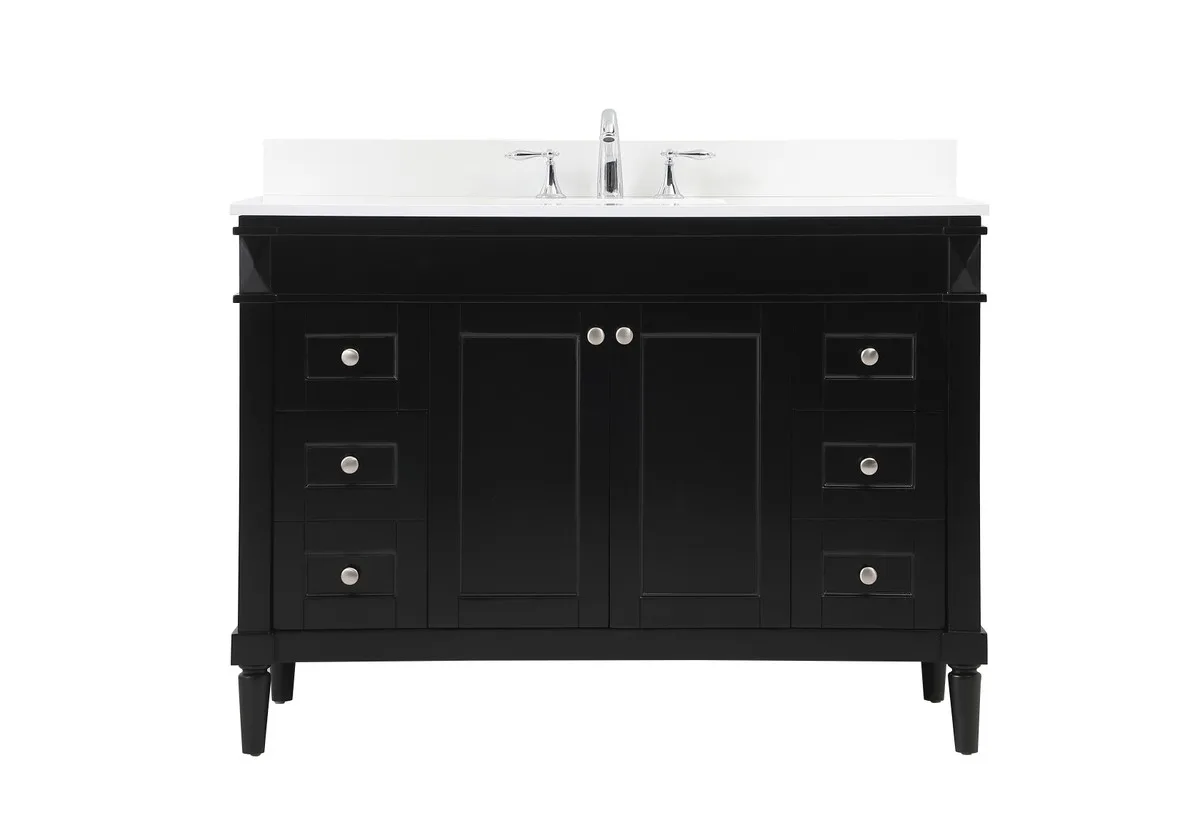 Bennett Single Bathroom Vanity in black