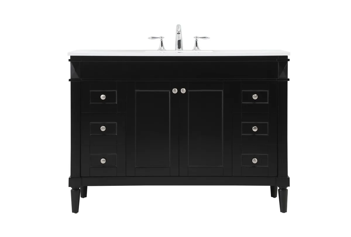Bennett Single Bathroom Vanity in black