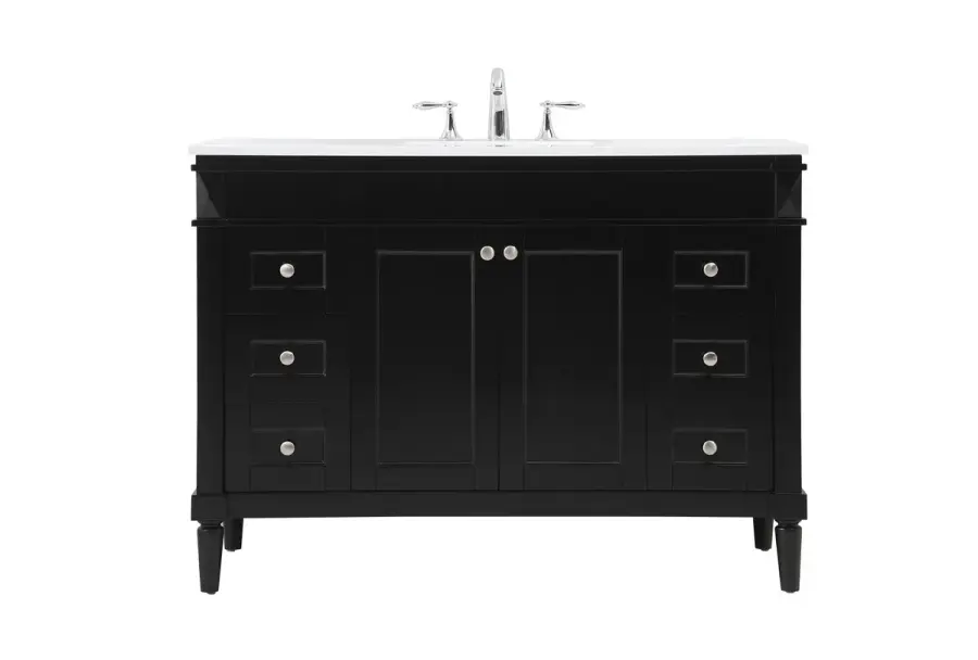 Bennett 48" Single Bathroom Vanity in Black