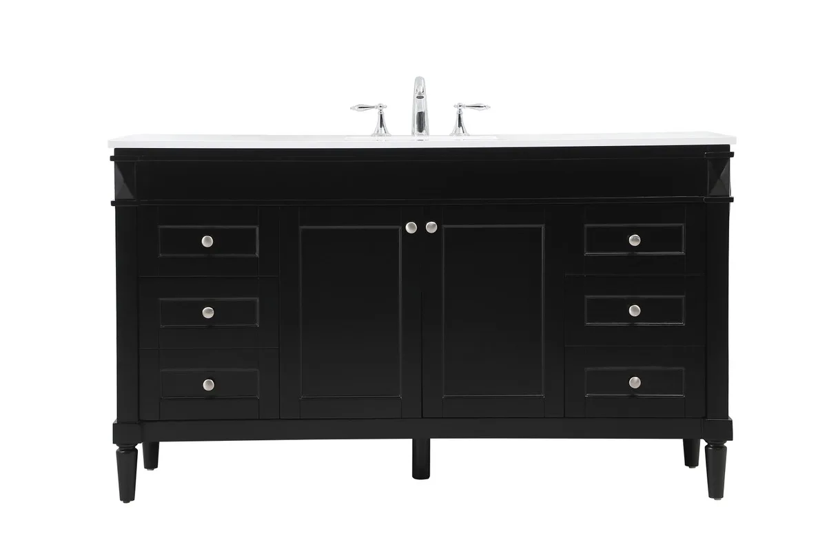Bennett Single Bathroom Vanity in black