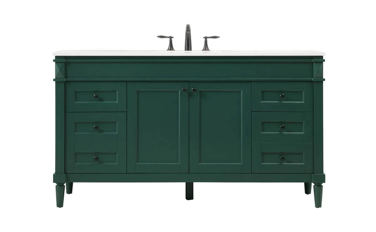 Bennett Double Bathroom Vanity in Green