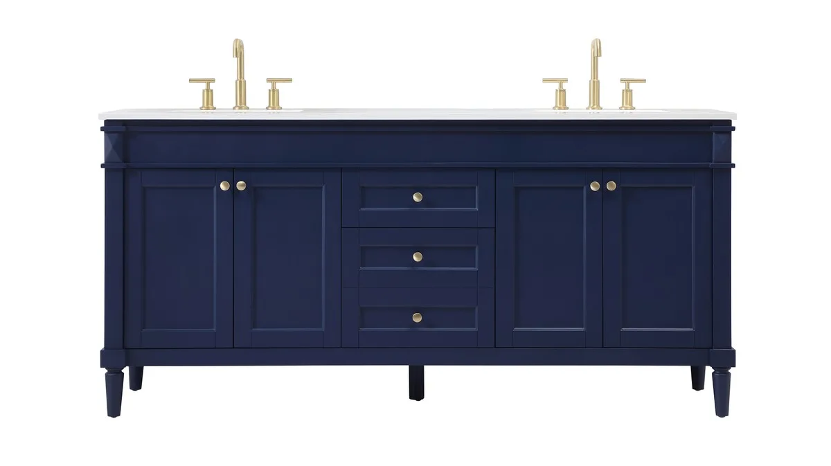 Bennett Double Bathroom Vanity in Blue