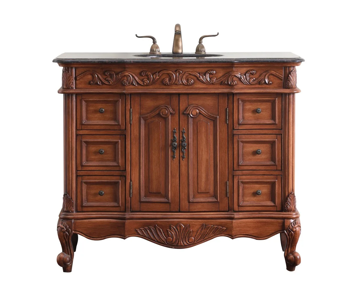 Oakland Single Bathroom Vanity Set in teak