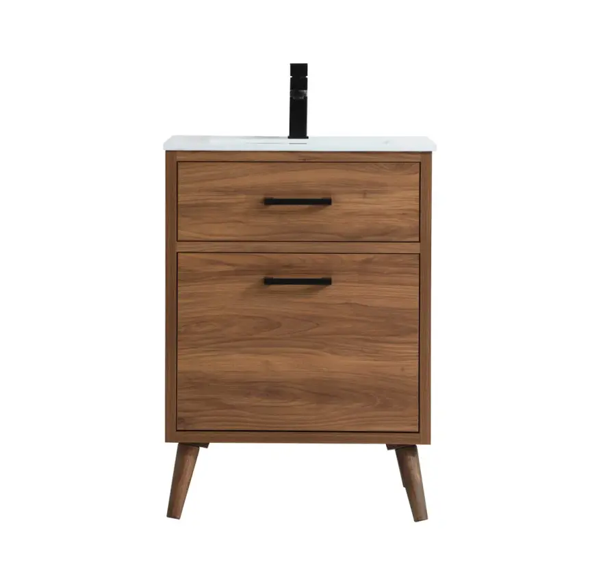 Boise 24" Bathroom Vanity in Walnut Brown