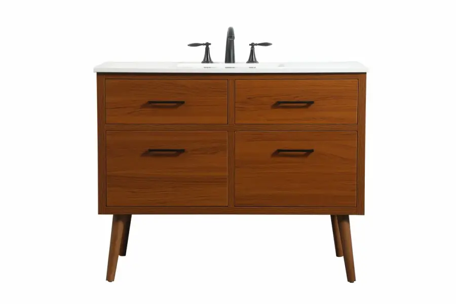 Boise 42" Single Bathroom Vanity in Teak