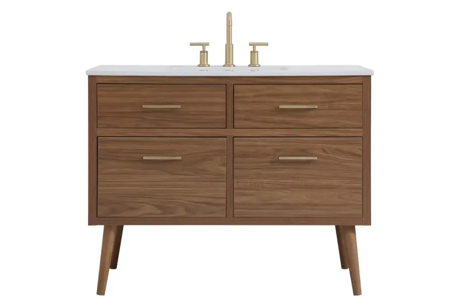 Boise 42" Bathroom Vanity in Walnut Brown