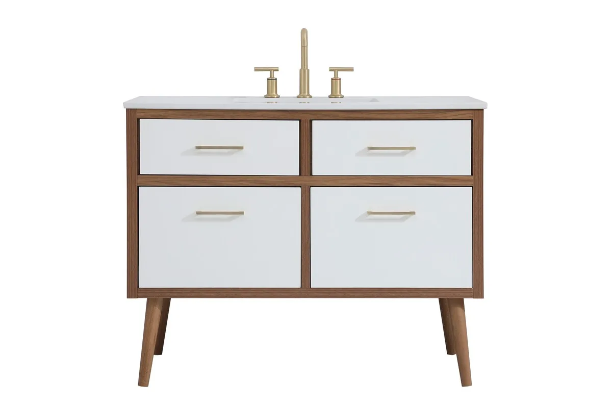 Boise 42" Bathroom Vanity Set in White