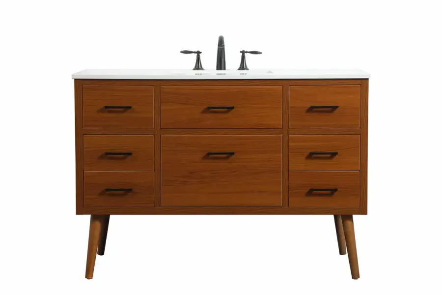 Boise 48" Single Bathroom Vanity in Teak