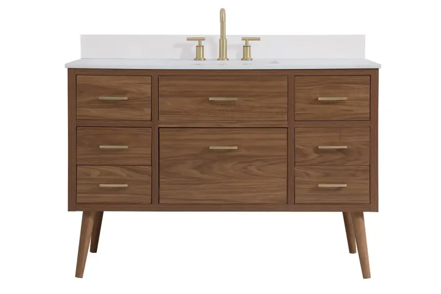 Boise 48" Bathroom Vanity in Walnut Brown