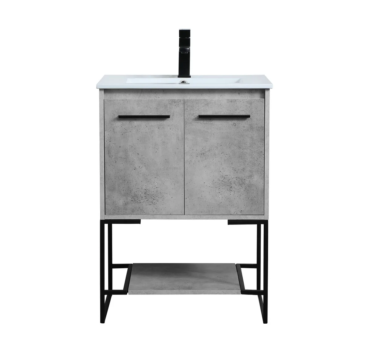Gerard Single Bathroom Vanity in Concrete Grey