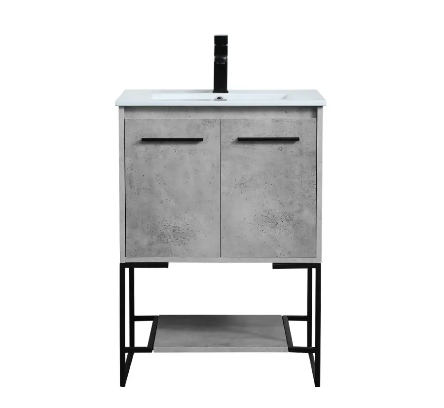 Gerard 24" Single Bathroom Vanity in Concrete Grey